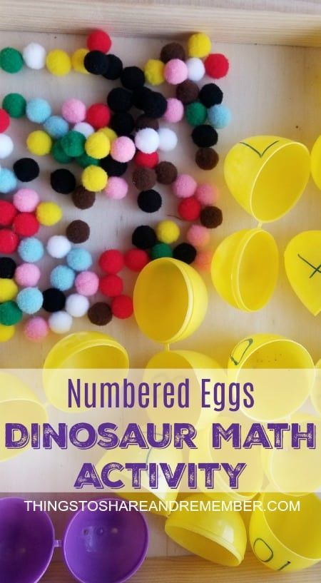 Numbered Eggs Dinosaur Math Activity Dinosaur Math Activities, Dinosaur Crafts For Toddlers, Dinosaur Math, Dinosaur Unit Study, Preschool Dinosaurs, Math Activities For Toddlers, Dinosaur Preschool, Dinosaur Week, Dinosaur Theme Preschool