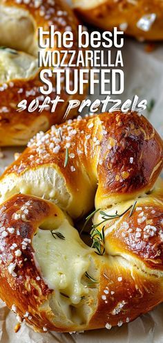 Mozzarella Stuffed Soft Pretzels, Best Salty Snacks, Salty Baking Recipes, Stuffed Pretzel Recipe, Stuffed Food Recipes, Salty Snacks For Party, Stuffed Soft Pretzels, Savory Baking Recipes, Savory Desserts