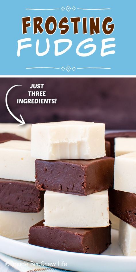 Fudge Out Of Frosting, Cake Frosting Fudge Recipe, Chocolate Fudge With Frosting, Fudge With Peanut Butter And Frosting, Fudge From Frosting, Fudge Recipes With Frosting, Fudge Recipes Vanilla, Fudge Recipes Using Canned Frosting, Fudge Made From Canned Frosting