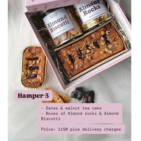 Gifting made easy with Whisk's premium hampers! 🎊🎉💫 We have curated our hampers with premium delectable inhouse products like almond rocks, various kinds of cookies, almond biscotti, brownies, garlic toast, tea cakes etc. The price range starts from 450. 👉🏻 All items are eggless. 👉🏻 Prices and contents are mentioned on the hampers. 👉🏻 All orders need to be confirmed in advance for us to make the required numbers. 👉🏻 Delivery charges at actuals or you can pickup from either of our outlets (S... Cookies Hampers Packaging, Cookies Hampers, Hampers Packaging, Garlic Toast, Almond Biscotti, Kinds Of Cookies, Tea Cakes, Price Range, Box Cake