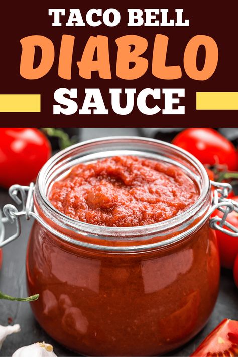 This Taco Bell Diablo sauce copycat recipe is just as good as the original! With just a few ingredients, you can recreate this famous hot sauce at home in about 20 minutes. Taco Bell Diablo Sauce Recipe, Diablo Sauce Recipe, Beef Snacks, Diablo Sauce, Taco Sauce Recipes, Taco Bell Sauce, Taco Bell Copycat, Taco Bell Recipes, Homemade Sauce Recipes