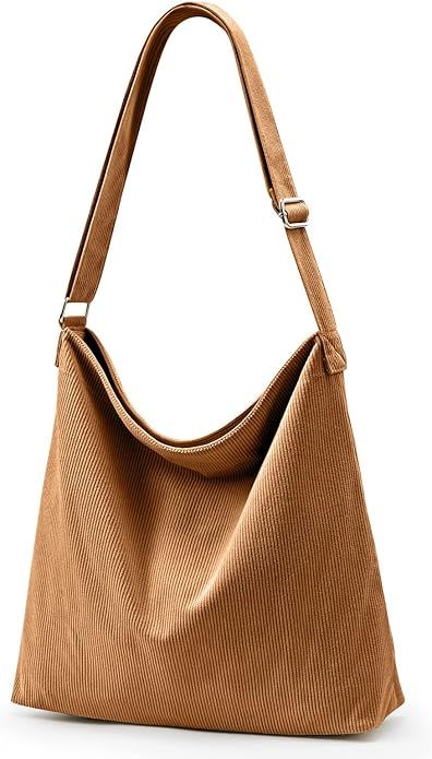 KALIDI Women's Thickened Corduroy Tote Bag with Zip Waterproof Shoulder Bag with Pockets Casual Crossbody Handbags with Adjustable Shoulder Straps for School, College, Work, Brown: Amazon.co.uk: Fashion Corduroy Tote Bag, Bag With Pockets, College Work, Crossbody Handbags, Uk Fashion, School College, Cross Body Handbags, Shoulder Straps, Shoe Bag