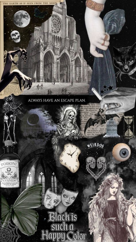 #art #collage #skeleton #gothic #goth #blackandwhite #black #spooky #darkaesthetic #gothcollage #spookycollage #vibes #maximalism #collageart Goth Collage Aesthetic, Gifts For Punk Girl, Gothic Aesthetic Collage, Black Aesthetic Scrapbook, Creepy Collage Art, Goth Aesthetic Collage, Gothic Culture Aesthetic, Horror Collage Art, Goth Collage Wallpaper