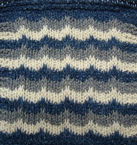 Tricolor Wave Stripes Waves Pattern, Shore House, Knit Stitch Patterns, Knit Stitch, Wave Pattern, Knitting Stitches, Pattern Books, Whales, Tri Color