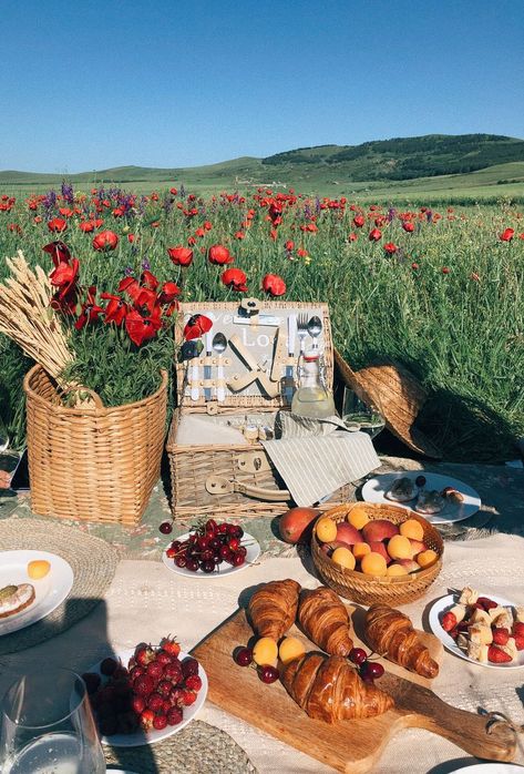 Picnic Date Food, Picnic Inspiration, Picnic Date, Picnic Blankets, Perfect Picnic, Cottage Core Aesthetic, Picnic Food, Think Food, Poppy Field