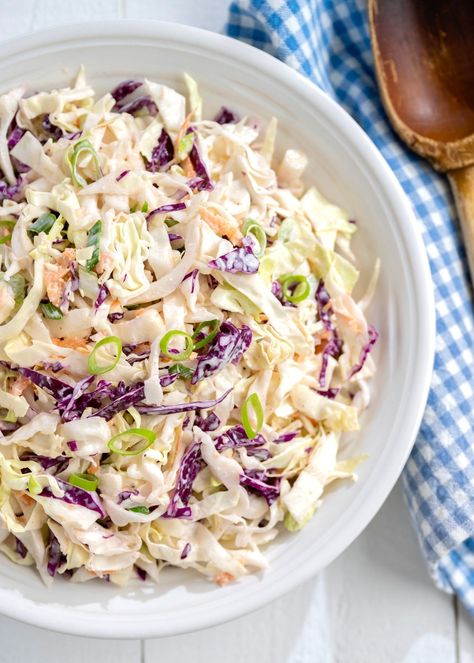 No-Sugar Horseradish Coleslaw – The Fountain Avenue Kitchen Coleslaw With Horseradish Recipe, Tri Color Cole Slaw Recipes, Meals With Horseradish, Horseradish Coleslaw Recipe, Horseradish Coleslaw, Spicy Coleslaw, Horseradish Recipes, Fall Tailgating, Cabbage Salad Recipes