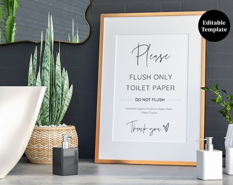 Airbnb Make up Sign Airbnb Vacation Rental Airbnb - Etsy Australia Septic Bathroom Sign, Dont Flush Toilet Paper Sign, Flush Only Toilet Paper Sign, Airbnb Bathroom Signs, Toilet Paper Only Sign, Septic System Sign For Bathroom, Septic Tank Signs For Bathroom, Airbnb Logo Design Ideas, Septic Signs For Bathroom