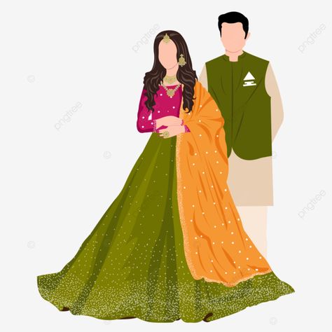 Mehendi Illustration Wedding, Mehndi Illustration Couple, Mehndi Couple Illustration, Mehendi Couple Illustration, Mehendi Caricature, Mehendi Background, Wedding Couple Vector, Wedding Planers, Indian Wedding Mehendi