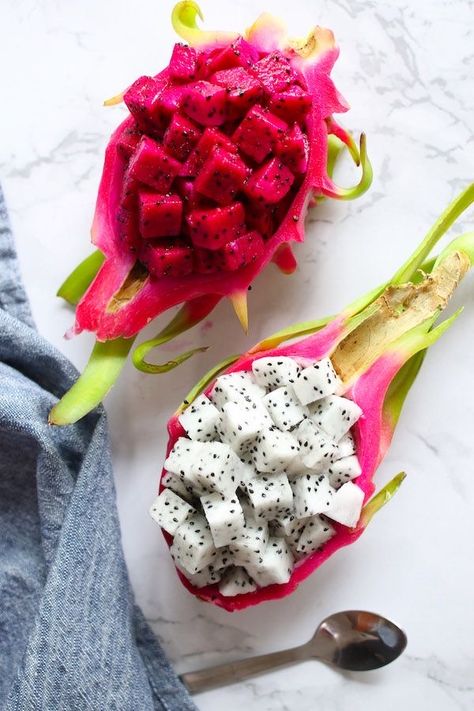 Dragon Fruit Health Benefits, Dragonfruit Recipes, Buah Naga, Fruit Health, Thanh Long, Fruit Health Benefits, Fruit Salad Recipes, Exotic Fruit, Fruit And Veg