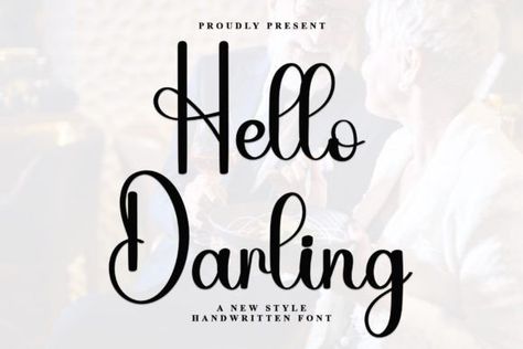 Hello Darling is a fun handwritten font carefully created with a touch of elegance. Hello Darling, Hand Lettering Fonts, Handwritten Fonts, Handwritten Font, Letter Art, Free Downloads, Lettering Fonts, Brush Strokes, Handwriting