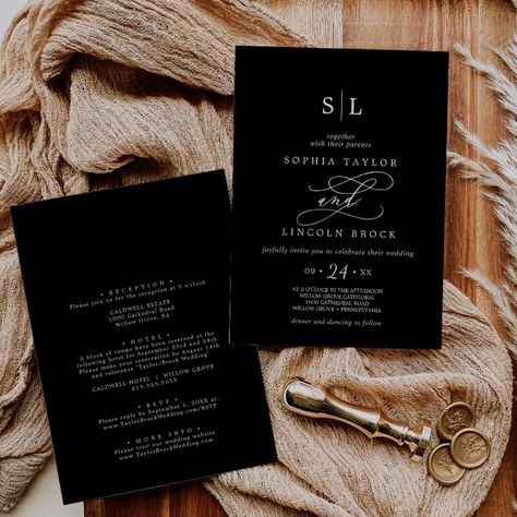 Fall Reception, Popular Wedding Invitations, 80th Birthday Invitations, Fancy Hands, Black And White Wedding Invitations, Monogram Wedding Invitations, Wedding Initials, White Typography, Winter Wedding Invitations