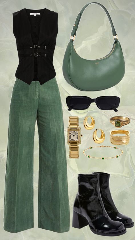 #coolgirl #coolgirlaesthetic #outfitinspo #outfitboard #styleboard #cluboutfit #eurosummer #style #styleinspiration #moodboard #greenoutfit Ideas Outfit, Outfit Inspo Fall, Mode Vintage, Lookbook Outfits, Looks Vintage, Hippie Style, Outfits Casuales, Style Board, Cute Casual Outfits