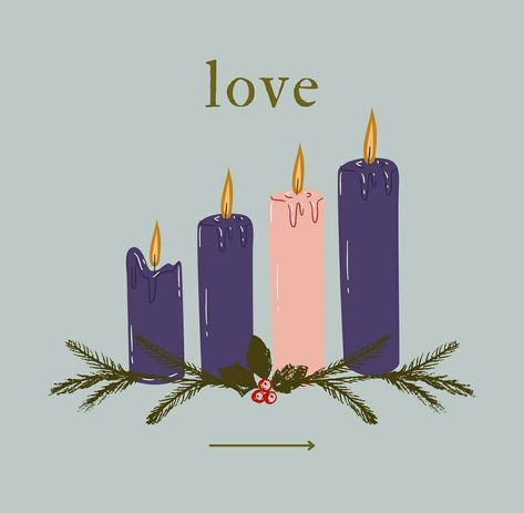 Advent Catholic, Third Sunday Of Advent, Advent Art, Watercolor Candles, Advent Candle, Christmas Scripture, December Winter, Christmas December, Advent Season