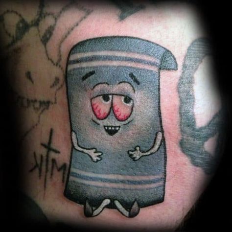 South Park Tattoo, Cartoon Tattoo, Wild Tattoo, Geek Tattoo, Geniale Tattoos, Tatuaje A Color, Funny Tattoos, Cartoon Tattoos, Good Cartoons