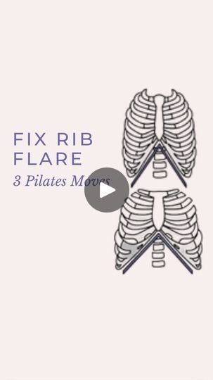 Rib Flare Before And After, Rib Flare Exercises, Flared Ribs, Gym Routines, Rib Flare, Postpartum Workouts, Pelvic Health, Pilates Moves, Ribbed Flares