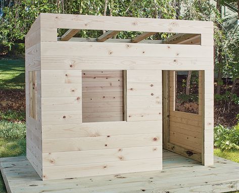 Outside Playhouse, Garden Playhouse, Playhouse Plans, Diy Playhouse, Backyard Playhouse, Build A Playhouse, Cubby House, Cubby Houses, Playhouse Outdoor