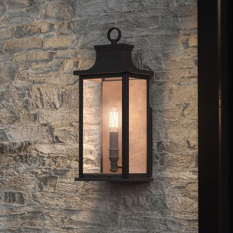 Quoizel Abernathy 1-Light 15.5-in H Bronze Outdoor Wall Light in the Outdoor Wall Lights department at Lowes.com Exterior Light Fixtures, Traditional Lanterns, Wall Lanterns, Lantern Wall, Glass Cylinder, Outdoor Wall Lantern, Seeded Glass, Wall Lantern, Outdoor Lanterns