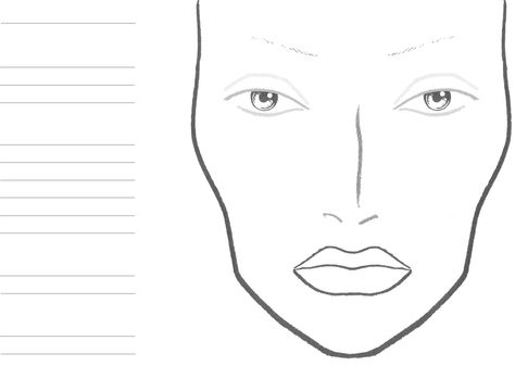 Free Face Chart - PDF | 4253KB | 1 Page(s) Eyebrow Template Printable, Face Chart Drawing, Face Template Makeup, Classroom Reward Chart, Mua Kit, Chart Drawing, Makeup Printables, Reward Chart Template, Potty Training Reward Chart