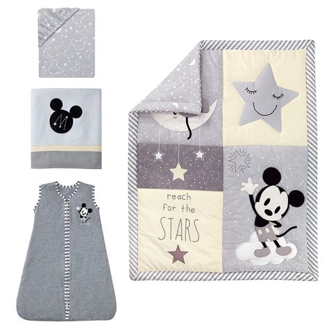 #Disney #disneyroom #disneybedroom #disneybabyroom #beautyandthebeast #Mickeyroom #disneyadult #disneydesign #disneycolletibles #mickeymouse #mickeynursery #mickeybedroom #disneynursery #disneydecor #disneylamp #disneyclock #disneyfurniture Disney Crib Bedding, Mickey Mouse Wall Decals, Disney Baby Nurseries, Mickey Mouse Nursery, Mickey Mouse Wall, Lambs & Ivy, Baby Mickey Mouse, Crib Skirt, Baby Mickey