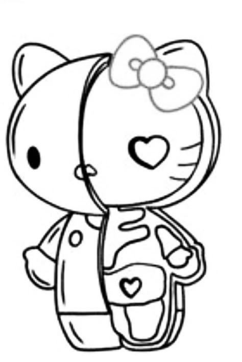 Hello Kitty Drawing Easy Sketch, Hello Kitty Outline Drawing, Coloring Pages Adult, Hello Kitty Colouring Pages, Drawing Prompts, Hello Kitty Crafts, Kitty Coloring, Hello Kitty Coloring, Meaningful Drawings