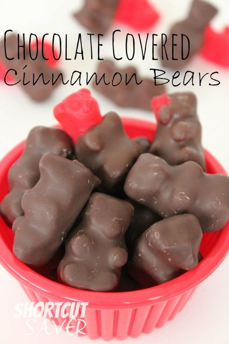 Chocolate Covered Cinnamon Bears Chocolate Frosting Easy, Fairytale Food, Caramel Apple Spice, Valentines Treats, Cinnamon Bears, Bear Recipes, Apple Cider Caramels, Chocolate Covered Treats, Unicorn Backpack