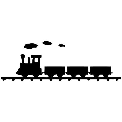 Train Tattoo, Boys Decal, Train Illustration, Train Silhouette, Silhouette Clip Art, Train Birthday, Boy Decor, Wood Burning Patterns, Wall Vinyl