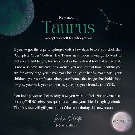 Taurus new moon vibes. 🥰🙏💚🌑 Want help with your writing? Tap the link below to learn more about me, and contact me so I can help you easily manifest your writing goals. 🥰💯💜🌌 Yes! . . . . . #manifestit #taurus #taurusnewmoon #newmoon #newmoonmagic #newmoonenergy #newmoonintentions #newmoons #newmoontaurus #newmoonintaurus #taurusvibes #newmoonritual #newmoonvibes #newmoonblessings #newmoonritual #newmoonrituals #moonphases #moonphase #moonphoto #moonphotos #jaclynjohnston New Moon In Taurus 2024, Taurus New Moon, New Moon In Taurus, Horoscope Art, Taurus Women, Moon Spells, New Moon Rituals, Taurus Woman, Writing Goals