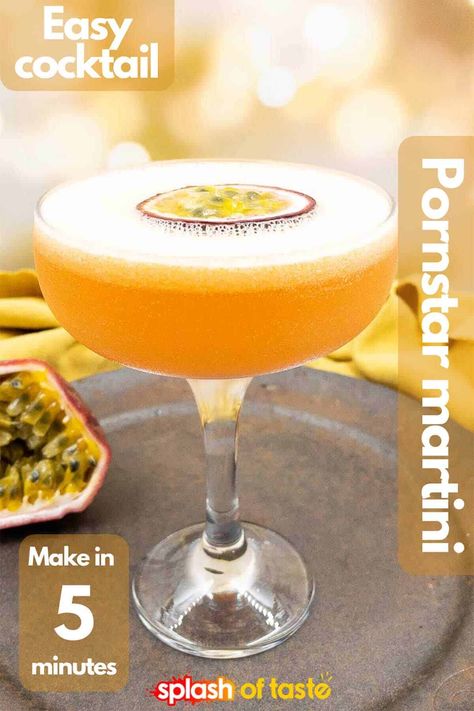 Passionfruit Martini Recipe, Classy Recipes, Passionfruit Cocktail, Passionfruit Martini, Fruit Martini, Cocktail Inspiration, Jubilee Party, Liquor Recipes, Fairy Room