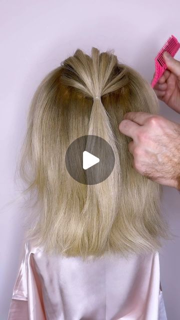 Updos For Medium Length Hair How To, Hair Wedding Guest Medium, Short Date Night Hair, Up Do For Fine Hair Wedding, Wedding Updo For Medium Length Hair, Quick Easy Wedding Guest Hair, Hair Dos Medium Length, Medium Hair Length Updo, Med Length Updo Hairstyles Easy