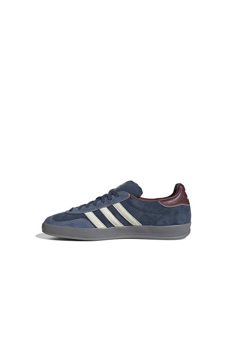 Adidas Gazelle Indoor Shoes Crew Navy/gold Metallic/off White | Karen Walker Gazelle Shoes, Adidas Gazelle Indoor, Clothing Aesthetic, Indoor Shoes, Navy Shoes, Karen Walker, Athletic Performance, Navy Gold, Adidas Gazelle