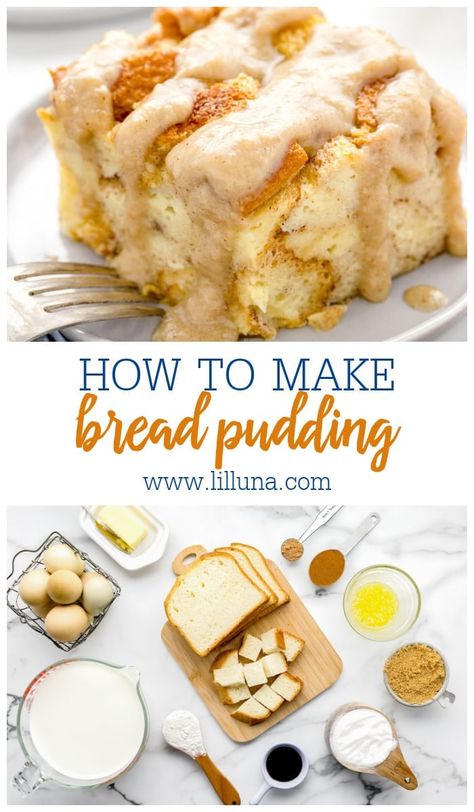 Easy Bread Pudding is a cozy old-fashioned dessert made with simple ingredients and is completely addicting. #breadpudding #breadpuddingrecipe #dessert #dessertrecipe Breaded Pudding, Pudding Bread Recipe Simple, Best Bread Pudding Recipe Simple, Quick And Easy Bread Pudding Recipe, Easy Bread Pudding Recipe Simple, Overnight Bread Pudding, Filipino Bread Pudding Recipe, Bread Pudding Recipe Easy Simple, Custard For Bread Pudding