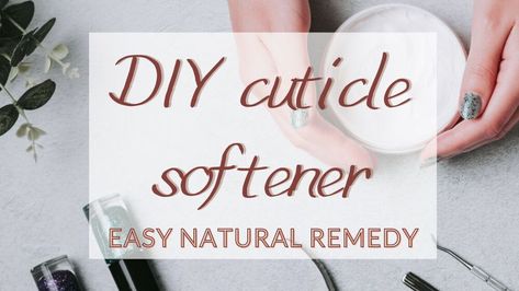 Nail Soak For Cuticles, How To Soften Cuticles Diy, Diy Cuticle Softener, Diy Cuticle Remover, Tee Tree Oil, Dip Nail Ideas, Fingernail Health, Dry Cuticles, Cuticle Softener