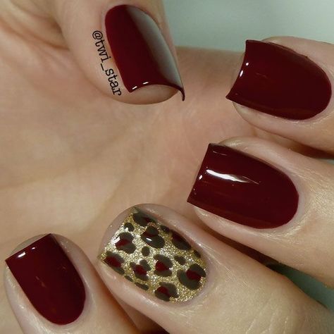 Fall Lepord Print Nails, Lepord Nails Designs, Leopard Print Nails Fall, Fall Maroon Nails, Maroon Nail Ideas, Fall Cheetah Nails, Fall Leopard Nails, Trendy Nails Matte, Opi Skyfall