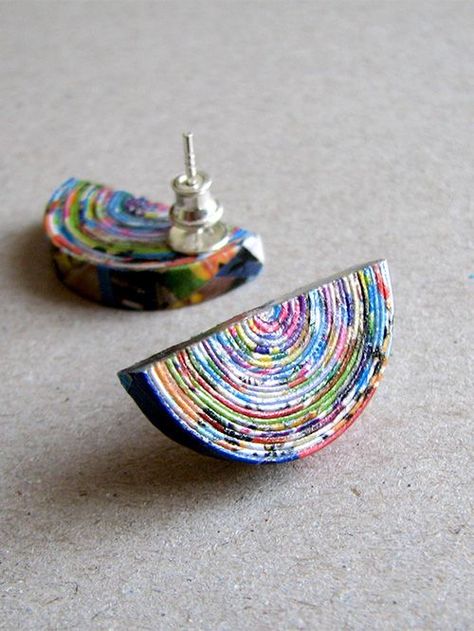 Make Paper Beads, Paper Quilling Jewelry, Quilled Jewellery, Paper Bead Jewelry, Quilling Jewelry, Paper Earrings, Recycled Jewelry, Paper Jewelry, Textile Jewelry