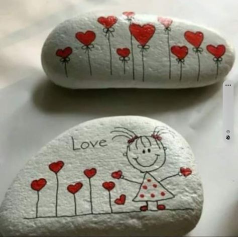 Rock Painting Patterns, Sticks And Stones, Rock Painting Designs, Rock Painting Art, Simple Valentine, Rock Art, Christmas Presents, Painted Rocks, Projects To Try