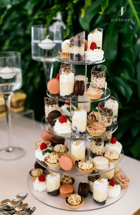 Desserts As Centerpieces, Wedding Food Layout, Wedding Dessert Boxes To Go, Food Arrangement Ideas Buffet Tables Wedding Reception, Dessert Wedding Bar, Wedding Dessert Table Decorations, Dessert Bar Bridal Shower Ideas, Dessert Board Wedding, Dessert Ideas Wedding