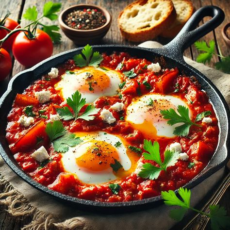 Step-by-Step Guide to Making Authentic Shakshuka Recipe  Discover how to make the perfect Shakshuka from gathering ingredients to serving and pairing. Get ex  https://turkishfoodchef.com/?p=4682&utm_source=SocialAutoPoster&utm_medium=Social&utm_campaign=Pinterest  #MiddleEasternCuisine #Recipe #Shakshuka - #GlobalCuisine Shakshuka For One, Authentic Shakshuka, Shakshuka Recipe, Shakshuka Recipes, Turkish Food, Global Cuisine, Turkish Recipes, Middle Eastern, Casseroles