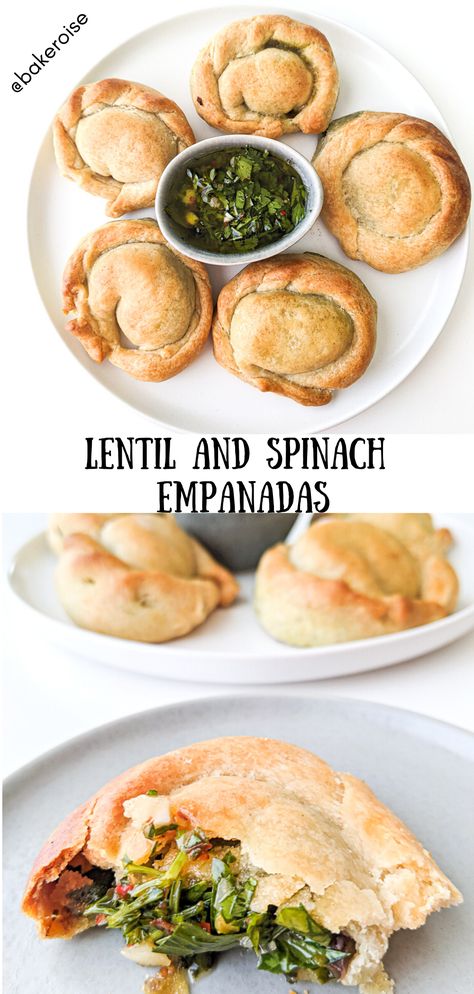 Vegetarian Argentinian Recipes, Spinach Empanadas Recipes, Vegan Argentinian Recipes, Lentil Empanadas, Spinach Empanadas, Black Bean Empanadas, Empanada Recipes, Vegan Empanadas, Vegetarian Empanadas