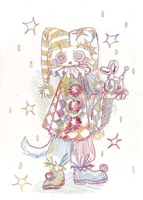 Jester Clown, Arte Sketchbook, Arte Inspo, Cute Doodle Art, Book Art Drawings, Art Tutorials Drawing, Sketchbook Art Inspiration, Art Journal Inspiration, Doodle Drawings