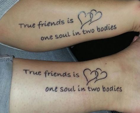 Friend Quote Tattoos, Best Friend Quote Tattoos, Mama Tattoos, Soul Sister Tattoos, Best Friend Quote, Cute Best Friend Tattoos, Best Friend Tattoo, Matching Bff Tattoos, Small Symbol Tattoos