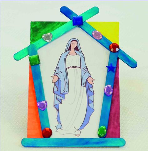 Hail Mary, full of grace! Create a Marian Grotto as a reminder to ask Our Lady to pray for us, and reflect on the Angel Gabriel's message to her from God! Immaculate Conception Activities For Kids, Immaculate Conception Coloring Page, Immaculate Conception Crafts For Kids, Marian Grotto, Feast Of Immaculate Conception, Mary Craft, Immaculate Conception Of Mary, Ccd Crafts, Hail Mary Full Of Grace