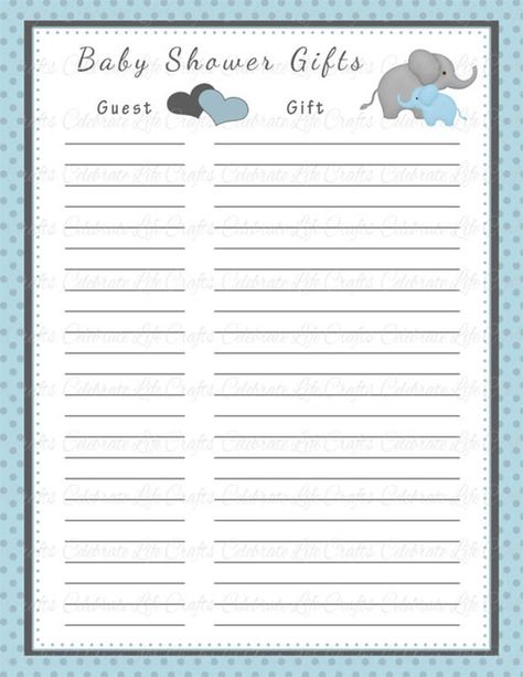 Baby Shower Gift List Template – 8+ Free Word, Excel, PDF Format Download! | Free & Premium Templates Baby Shower Gift List, Baby Shower Party Gifts, Baby Shower Checklist, Baby Shower Pictures, Free Baby Shower, Trendy Baby Shower Ideas, Elephant Baby Showers, Baby Shower Gifts For Boys