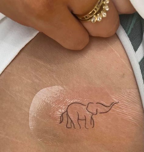 Elephant Tattoos Friendship, Elephant Remembrance Tattoos, Matching Elephant Tattoos Friends, Patchwork Elephant Tattoo, Elephant Micro Tattoo, South Africa Tattoos For Women, Aesthetic Elephant Tattoo, Elephant Tattoos Small Simple, Elephant Tattoos Fine Line