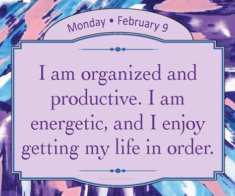 I am organized and productive. I am energetic, and I enjoy getting my life in order. Louise Hay @hayhouseinc Louise Hay Affirmations, Life In Order, Gratitude Practice, Manifestation Miracle, Practice Gratitude, New Energy, Positive Life, Change Your Life, Daily Affirmations