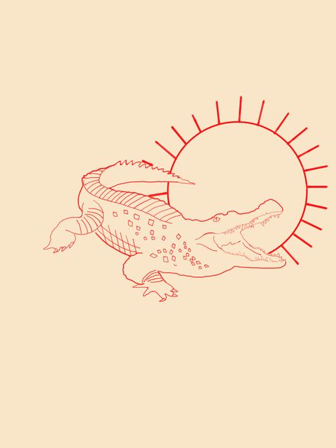 Digital crocodile line illustration Alligator Tattoo Outline, Crockadile Tattoo, Crocodile Line Art, Alligator Line Drawing, Small Alligator Tattoo Simple, Small Alligator Tattoo, Small Gator Tattoo, Alligator Tattoo Design, Crocodile Tattoo Design