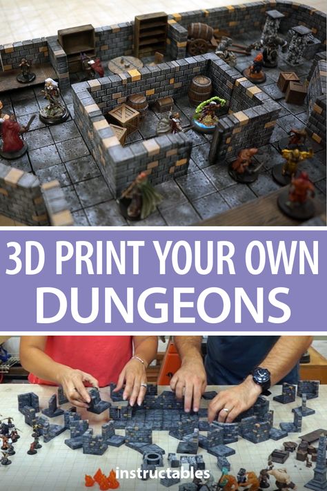 3d Printed Dnd Terrain, 3d Printed Dnd Minis, Dungeons And Dragons 3d Print, 3d Print Workshop, D&d Game Room Ideas, Cricut Dnd Projects, Dungeons And Dragons Setup, D&d 3d Print, D&d Setup