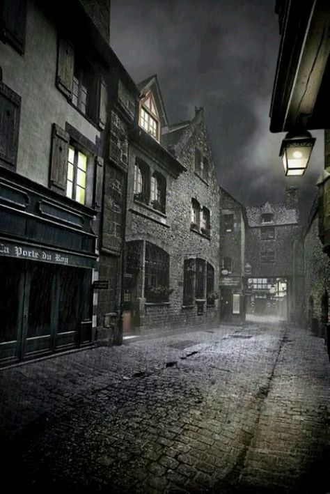 Cobbled streets. Mont St Michel France, St Michel France, Christophe Jacrot, Mt St Michel, Mont St Michel, Walking Down The Street, Victorian London, Rainy Night, France Photos