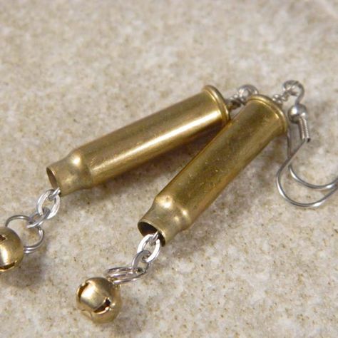 Bullet Casing Jewelry, Bullet Art, Bullet Earrings, Bullet Shell, Hardware Jewelry, Bullet Necklace, Country Jewelry, Bullet Casing, Bullet Jewelry