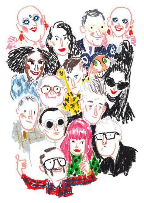 Art Mignon, Arte Sketchbook, Art Et Illustration, Arte Inspo, Pastel Art, Illustrations And Posters, Drawing People, A Group, Art Sketchbook