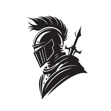 Knight In Armor, Punisher Artwork, Medieval Knight Armor, Spartan Logo, Heraldry Design, Buddha Tattoo Design, Knight Tattoo, Warrior Logo, Knight Logo